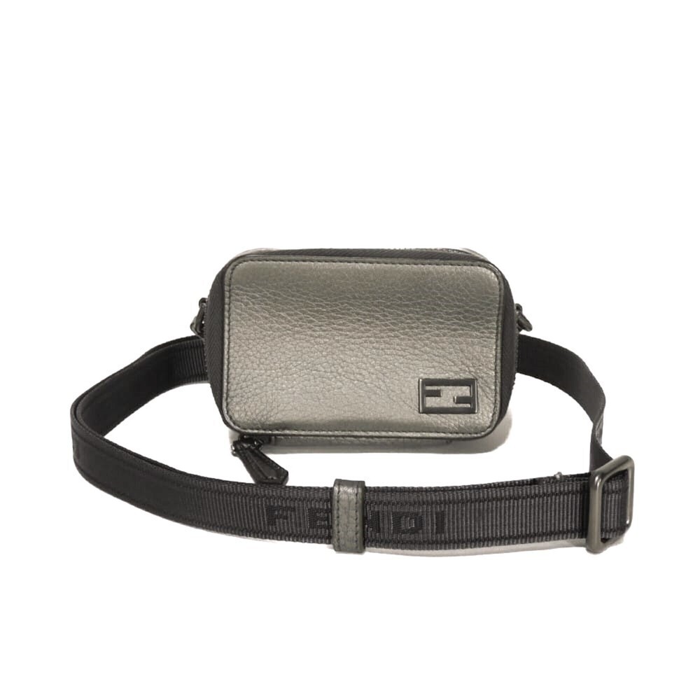 Fendi FENDI Shoulder Bag Baguette Logo Mini Camera Case Cuoio Roma 2WAY FF Me...